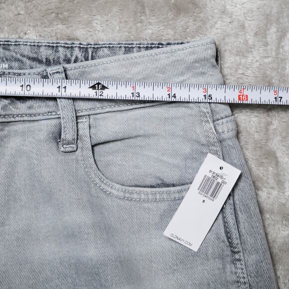 Old Navy Vintage Slim Gray High Rise Straight Leg Jeans Womens Size 6 NWT - Picture 5 of 16